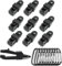 QH7 10 Stück Tarp Clips Set, Hochleistungs-Plane Clips Set Sofortige Markisenklemme für Zelte Tarp Caravan Garden Shade Stoff Boot Abdeckung, Schwarz (10)