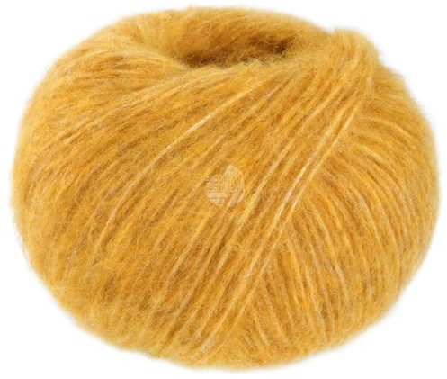 LANA GROSSA Alpaca Air | Leichtes Alpaka-Schlauchgarn | Handstrickgarn aus 62% Alpaka (Baby), 27% Polyamid & 11% Schurwolle (Merino Fein) | 50g Wolle zum Stricken & Häkeln | 140m Garn 15