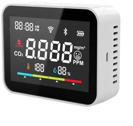 WiFi Monitor, Luftqualität Detektor Smart Kohlendioxid Meter Temperatur Luftfeuchtigkeit Monitor für Tuya APP, 2074962627