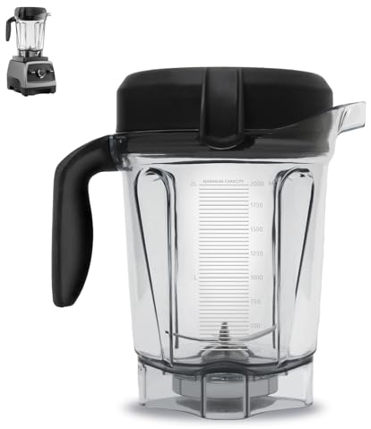 for Vitamix Blender Pitcher,64oz Low-Profile for vitamix Replacement Pitcher fit for 5000 5200 6300 7500 VM0158a VM0197,for vitamix Container G/Classic C/Commercial/Explorian Series etc.5 YR Warranty