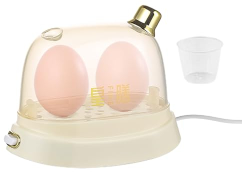 fanelod Electric Egg Boiler, Rapid Egg Cooker Poacher, 120W 220V Electric Egg Cooker Small, Egg Steamer Makes With 2 Egg Capacity, Easy Electric Poacher, Safety Egg Maker Machine for Home Kitchen