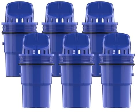 6 Packs Pitcher Water Filter Replacement for All PUR®, PUR® Plus Pitcher and Dispenser Filtration Systems, CRF950Z, PPF951K, PPF900Z, NSF Certified, AQUA CREST