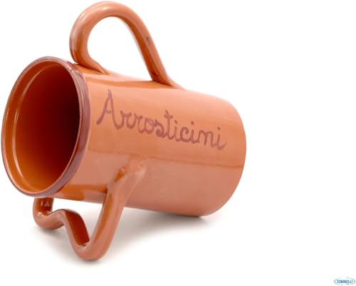 Caraffa arrosticini brocca con manica contenitore da portata spiedini centro tavola in terracotta