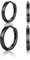 MASOP Ohrringe Schwarz, 2 Paar Creolen Set Silber 925 Stecker 10mm 12mm Damen Frauen Mädchen Herren Schlicht Basis Leicht