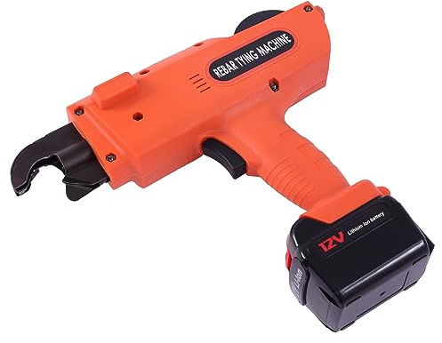 Bewehrungsverbinder - Elektrische Rebar Bindemaschine 12V Rebar Tier Bindemaschine Automatische Drahtbindemaschine Für 6-25mm Stahlband Orange