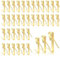 WD&CD 184 Stück Bilderhaken Gold, Bildaufhänger Set mit 20lb/30lb/50lb haken Sets Bildaufhänger, Set mit schweren Wandbildern, Spiegelwandhängematerial, Haken-Set mit Nägeln zum Aufhängen