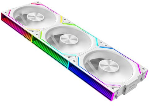 Jungle Leopard Interstellar-V2RS Infinity Mirror ARGB PC Lüfter 120MM Uni Daisy Chain 3er Pack,1850 RPM,68 CFM,Weiß(V2RS,White)