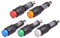 10pcs 8mm LED Indicator Light NXD-215 12V 24V 110V 220V AC DC LED Red Green Blue Amber White Pilot Lamp Signal Lights(Amber,12-24V)