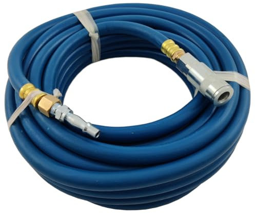 10M Air Hose & Fittings Heavy Duty 8mm Air Line with Male Adaptor & Female Coupling
