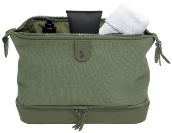 Stackers Green Large Canvas Washbag