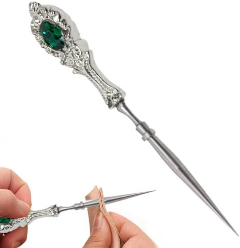 Ahle Werkzeug Nähen Vintage,Kratz Ahle Werkzeug Leder,Edelstahl-Nähahle,Tragbare Vintage Nähahle,Nähahle Mit Komfortablem Griff, Retro-Stickahle Ahle Für Bastelstanze, Handarbeiten