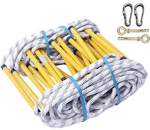 Rope ladder Safety Escape Ladder,Escape Ladder,Rescue Window Ladder Fire Escape, Emergency Rope Ladder Fireproof Rescue Escape Ladder/16Ft/5M