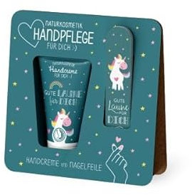 Handpflege Handcreme Nagelfeile Naturkosmetik 30 ml (Liter: 198,33 €) (Gute Laune - Grün - 1195821, 30 ml - 12 cm)