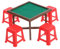 IMIKEYA 1 Set Puppenhaus Mahjong Tisch Puppenhaus Bausatz Miniaturen Häuser Van Künstliche Puppen Home Fake Decor Puppenhaus Stühle Tisch Puppenhaus Miniatur Mahjong Tisch Filz