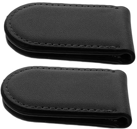 DEARMAMY 2pezzi Portafoglio Magnetico Pu Fermasoldi Magnetico Portatile Per Carte e Contanti Clip Per Soldi Multifunzionale