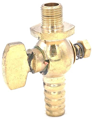 1/8 1/4 3/8 1/2 BSP Außengewinde auf 8mm I/D Schlauch Widerhaken Messing Ablasshahn Absperrventil for Kraftstoff Gas Öl Luft(1/2)
