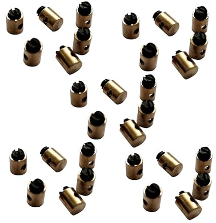 30 Stück Bowdenzug Nippel,5x6mm Bautenzug Schraubnippel,Schrauben Ersatz Metall,Bowdenzug Bremskabel Nippel,Lötnippel,für Gaszug Moped,Motorrad,Fahrrad Auto,Mofa