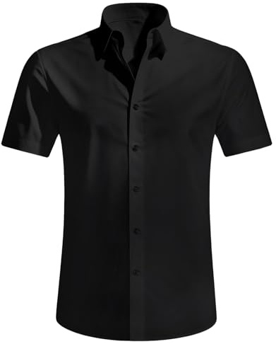 newhsy Womens Short Sleeve Blouse Shirts Stretch Formal Button Down Shirts Business Work Blouse Summer Casual Tops for Ladies