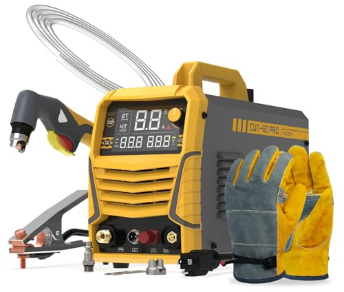 TOOLIOM Plasmaschneider, 60 A, nicht-hochfrequent, berührungslose Pilotbogen-Plasmaschneidmaschine, 1,9 cm maximale Schnittstärke, Digitalanzeige, DC-Wechselrichter, 110/220 V Doppelspannung