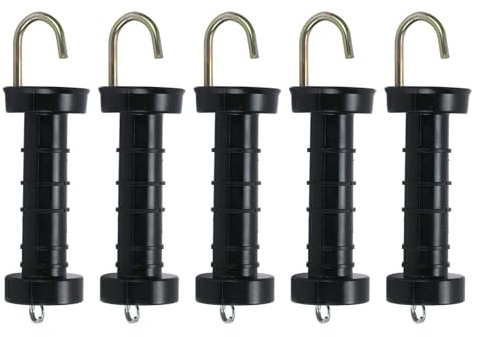 evergoods 5Pc Electric Fence Handles Insulated Spring Tension Gate Handles | Durable Door Handles for Fencing, Easy Operation (5 PCS)