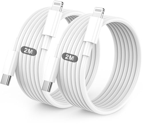Lightning Kabel USB C 2Pack 2M+2M Für IPhone ladekabel MFi Zertifiziert für Apple Schnellladekabel für IPhone 14/13/12/11/Pro/Pro Max/Mini/XR/XS/XS Max/X/8/7/6/6s/Plus/iPad