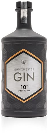 Manchester Gin - 10th Anniversary Edition 700ml, 42% ABV - Limited Release Premium Gin - Signature Recipe, Carefully Distilled with 12 Botanicals - Citrus & Juniper with Smooth Creamy Finish