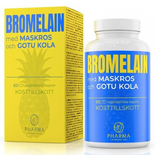 Bromelain 2500 GDU/g med maskros, Centella asiatica, quercetin och moringa