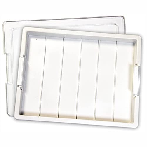 Elizabeth Ward Bead Storage Solutions Plastic Organizer Tray with Clear Snap Shut Lid for Sorting Craft Supplies, Fasteners, Crystals, and More