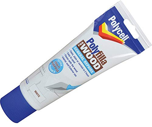 Polycell 5207191 Polyfilla Tube for Wood General Repairs, 330 g, White (Pack of 1)