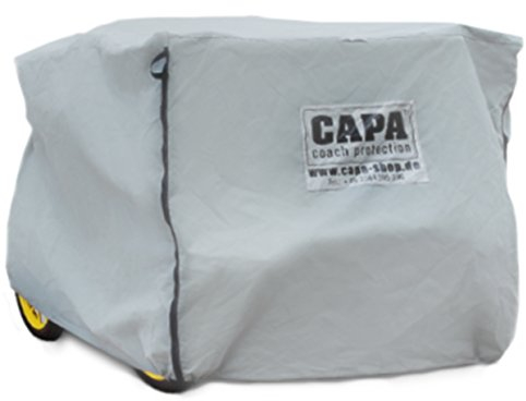 CAPA Schutzhaube für Pferdekutschen als Kutschenabdeckung Cover und Schutz sowie Schutzhülle für große Wagonette in grau Typ CC-04 L 320 x B 180 x H 250cm