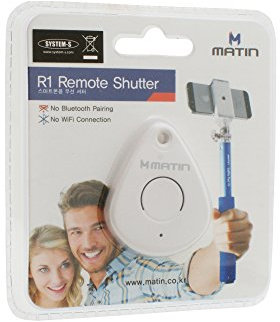 System-S kabelloser Fernauslöser Selbstauslöser Foto Fernbedienung für Smartphone Handy Phablet Tablet in Weiß