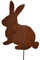 Osterdekoration Osterhasen-Deko Rost Edelrost Metall Osterhase Dekoration Deko Hase auf Stab Deko-Idee Rostdeko Gartendeko Rost Osterdeko Dekohase Dekotier Geschenk-Idee Ostergeschenk Geschenk