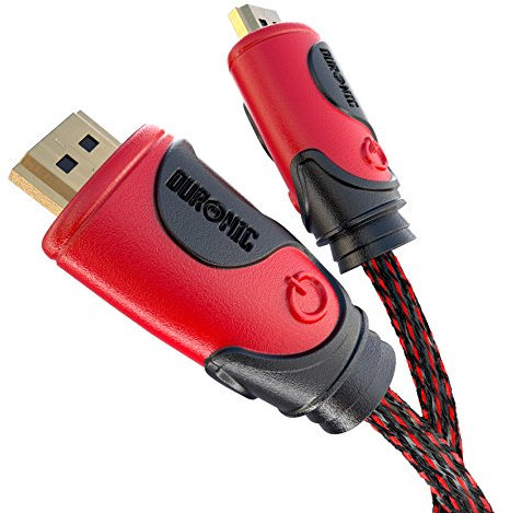 Duronic HDMI 2.0 Cable [ HDC03 /2] | 2 Metre | RED | 2160p 4K Ultra-High-Speed HDMI & Ethernet Lead | 24K Gold Plated Male Connectors | PS4, PS3, Xbox, Freeview, Sky+ HD, Virgin, TV, DVD, BluRay