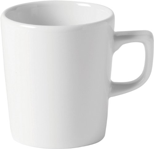 Utopia Titan, K322135-00000-C06024, Latte Mug 12oz (34cl) (Box of 24) | Vitrified glaze resists chipping and heat shock, providing a durable build tailored for busy commercial coffee service.
