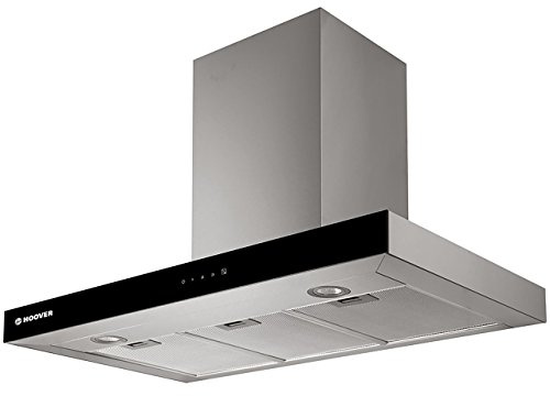 Hoover hbvs985tx integrierten D spezifische Kamin Dunstabzugshaube in Edelstahl/Schwarz Glas
