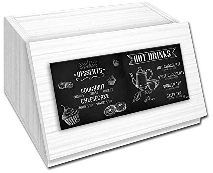 Lupia Portapane con Decoro Blackboard Shabby 30x40x20 cm, Legno Chiaro, 30x40x2
