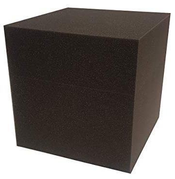 saarschaum Schaumstoff Würfel Sitzcube Bandscheibenwürfel Gleichgewichtskissen Bauklotz Hocker Kubus Akustikschaum 30x30x30cm schwarz + weitere ABM. u. Raumgewichte (ohne Bezug)