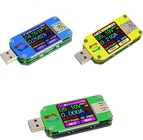 USB-Tester, UM24C USB Farbdisplay LCD Tester USB Spannungsprüfer Strom mit Bluetooth Multimeter Tester Multifunktions