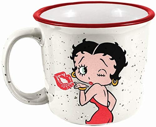 Spoontiques 21500 Betty Boop Camper Mug, Ceramic, White