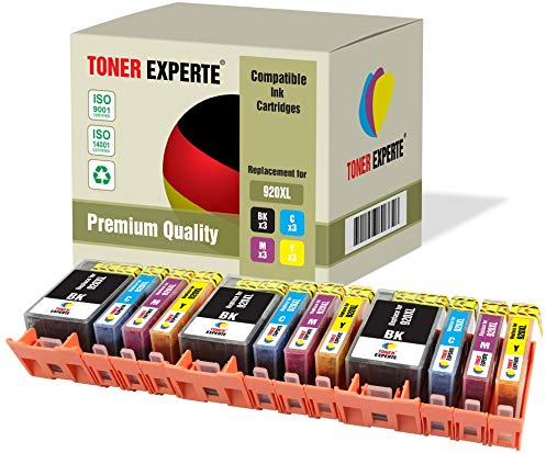 TONER EXPERTE 12 XL Druckerpatronen kompatibel für 920XL 920 XL Officejet 6000, 6500, 6500A, 7000, 7500A (3 Schwarz, 3 Cyan, 3 Magenta, 3 Gelb)