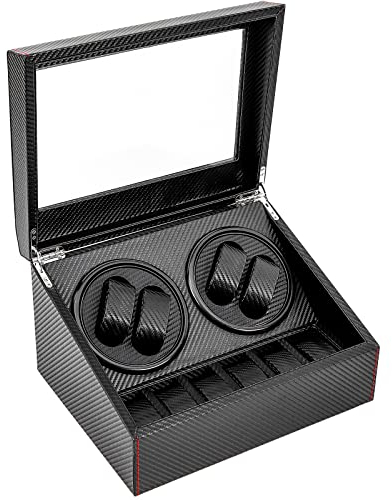 ROMYIX 4 + 6 Uhrenbeweger Carbon Uhrenbeweger Automatic Watches Box