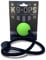 K9 Ops Mokie Dog Ball on a Rope Tug Toy - Solid Rubber Fetch Training Reward - Large Dogs Tug of War Launcher Indestructible Thrower Aggressive Chewers (Envy Green - Black Rope)