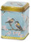 Oriental Garden - Small Retro/Vintage Style Square Tea Caddy/Kitchen Storage Tin - 8.5cm