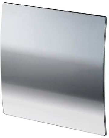 Extractor Fan Front Panel - 125mm - Ventilation Ducting Pipe/Hose - Air Vent Cover. (Chrome Curved)