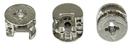 SN-TEC Möbelverbinder/Möbelbeschlag/Excenter, kompatibel mit RASTEX 15 ohne Abdeckrand, Bohrdurchmesser ø15, Plattenstärke 19mm (20 Stück)