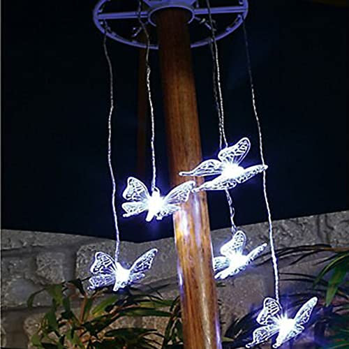 Garden Parasol Mobile Butterfly Lights Battery Operated - 5 White LEDs 7648