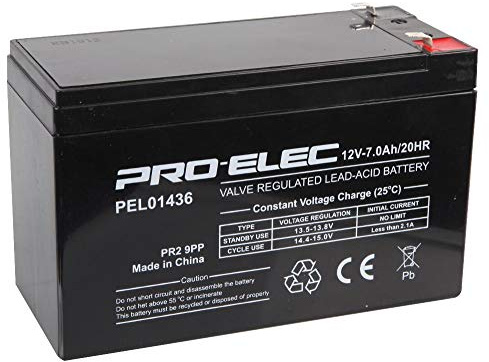 PRO ELEC PEL01436 7Ah 12V AGM Lead Acid Battery