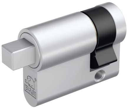 BASI | Vierkant Halbzylinder 10/30 mm | Vierkant Zylinder | 8 mm außenliegend | für Absperrpfosten Schaukästen Feuerwehr Müllbehälter Schlüsselschalter