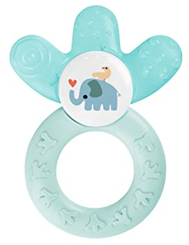 MAM Cooler, Beißring für Babys fördert Sehsinn & Motorik, Greifling mit Wasserkühlteil erreicht auch die Backenzähne, ab 4+ Monate, türkis