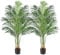 Keeplush Künstliche Pflanzen groß 150cm Kunstpflanze im Topf Plastik Künstliche Palme wie echt Fake Pflanzen deko für Wohnzimmer Balkon Schlafzimmer Büro Perfektes Einweihungsgeschenk (2 Pack)